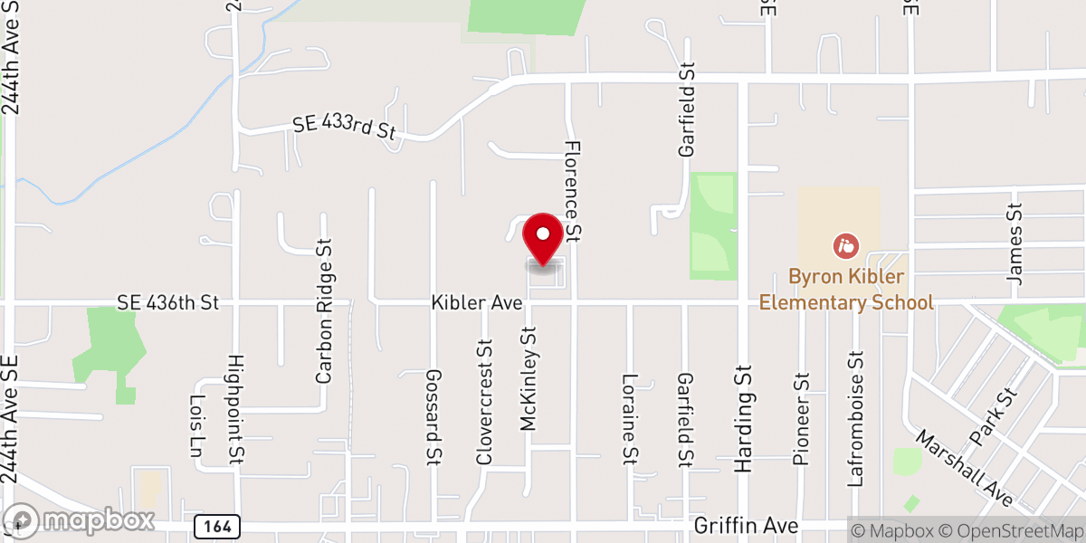 Map showing location of Kibler Ave Church of Christ