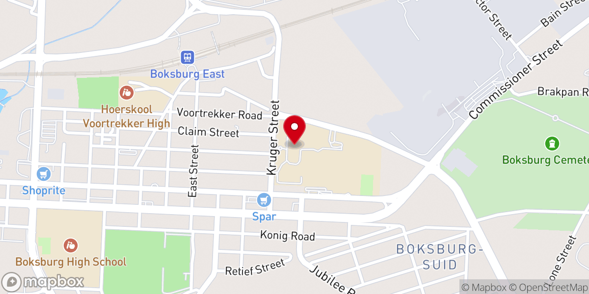 Map showing location of St Dominic's Catholic School for Girls, Boksburg