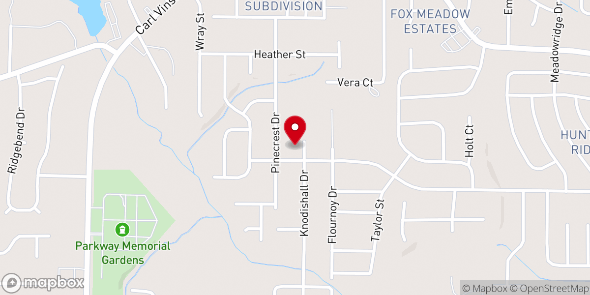 Map showing location of New Life Worship Center