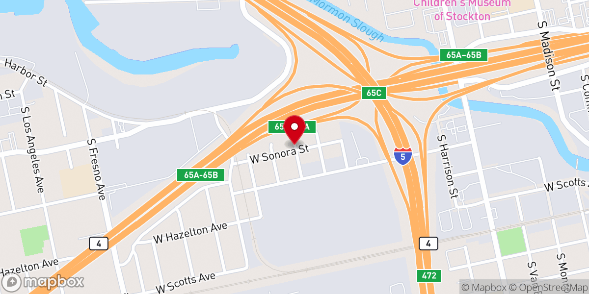 Map showing location of Mount Sinai Church of God in Christ