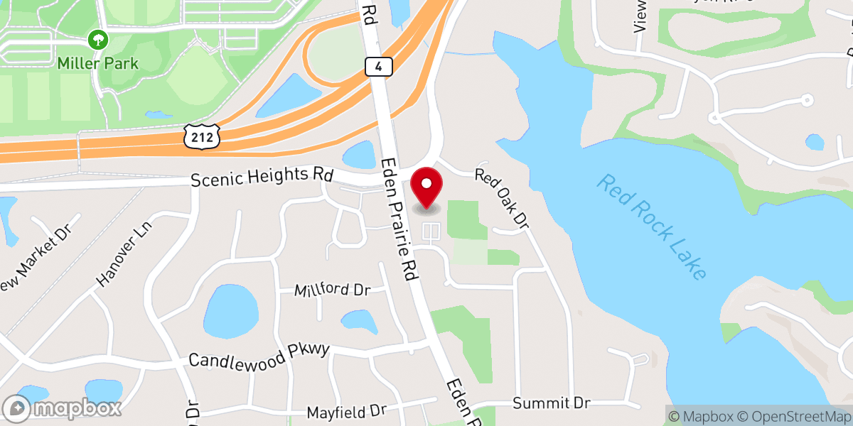 Map showing location of Victory Lutheran Church (LCMS)