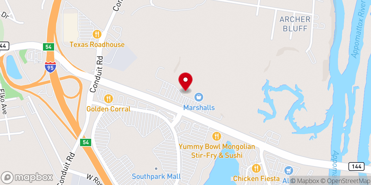 Map showing location of Cicis Pizza
