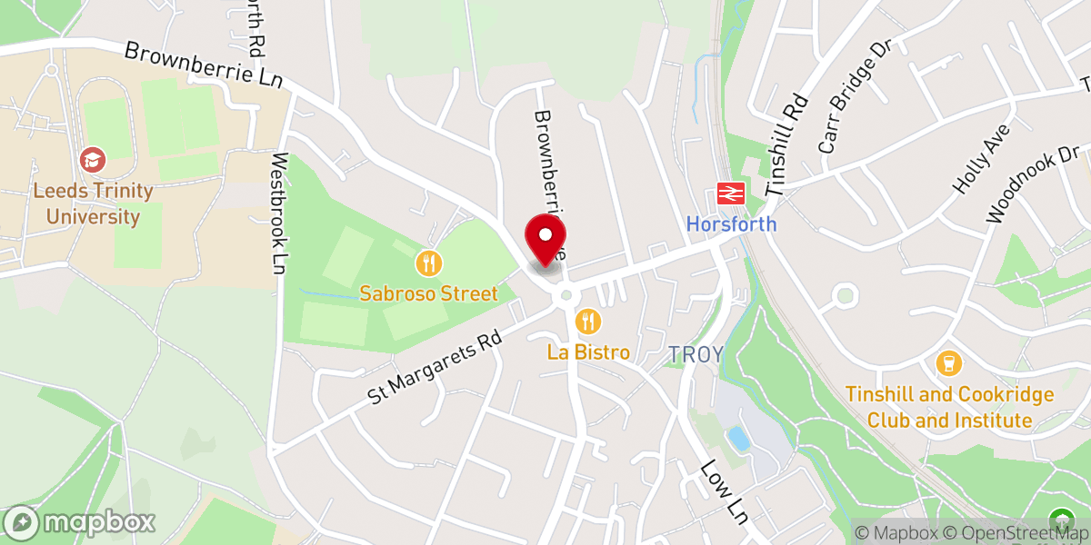 Map showing location of Lister Hill Baptist Church