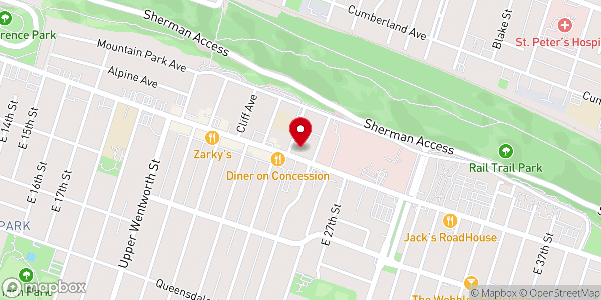 Map showing location of Monte Carmelo Spanish Seventh-day Adventist Church