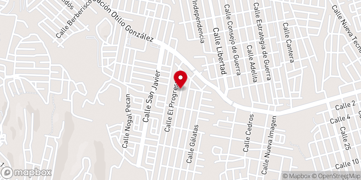 Map showing location of Iglesia Evangélica Cristiana Espiritual Saltillo