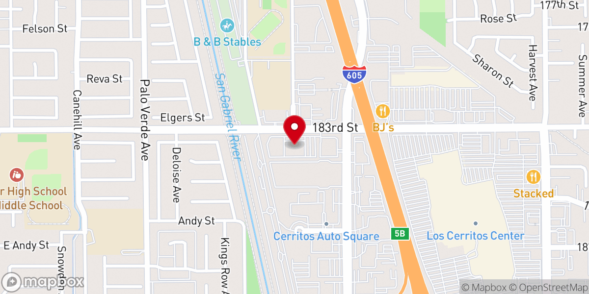 Map showing location of Anaheim District Church of the Nazarene