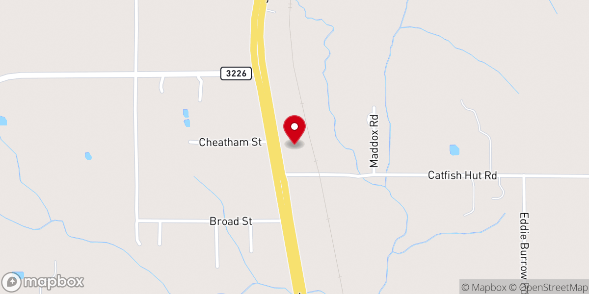 Map showing location of Unity Baptist Church