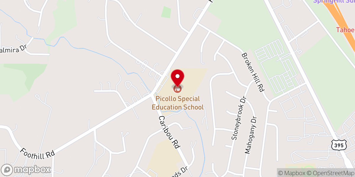 Map showing location of South Meadows Community Church