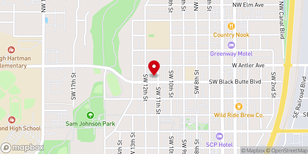 Map showing location of Zion Lutheran Church
