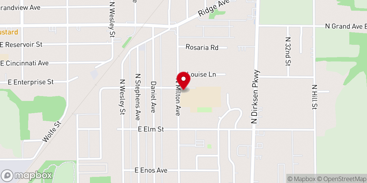 Map showing location of St. Frances Cabrini Church