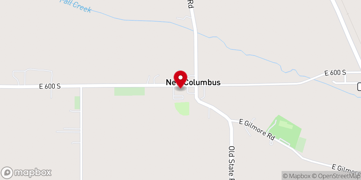 Map showing location of Ovid Community Church