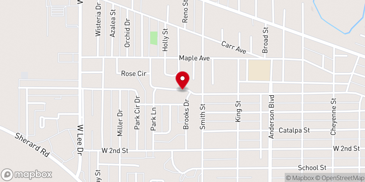 Map showing location of St Paul's United Methodist Church