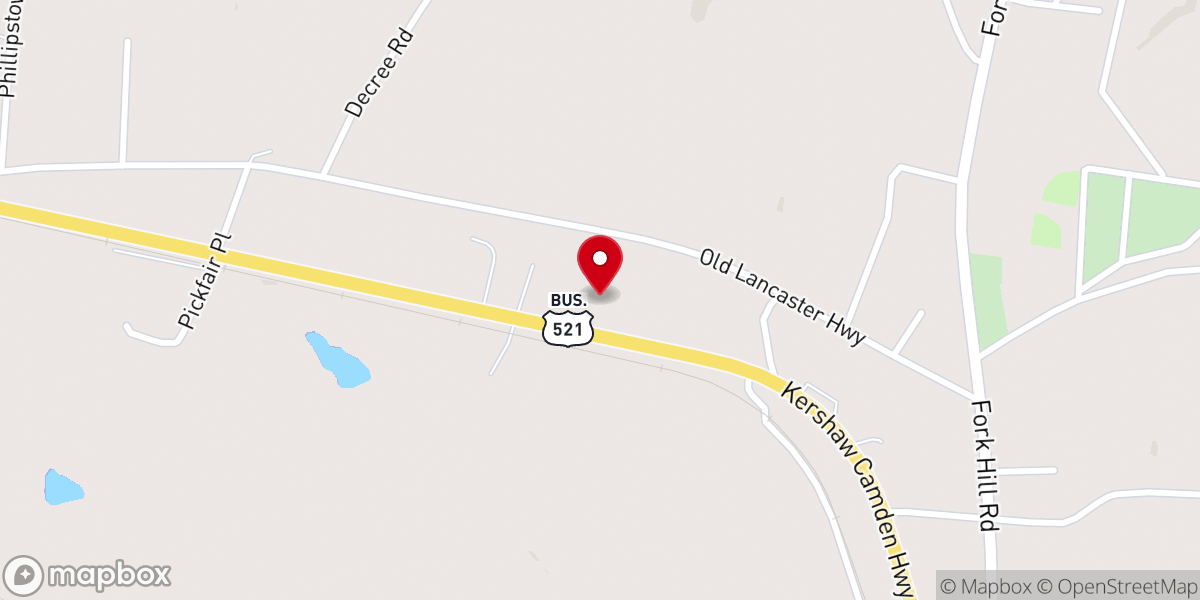 Map showing location of Pleasant Valley Baptist Church