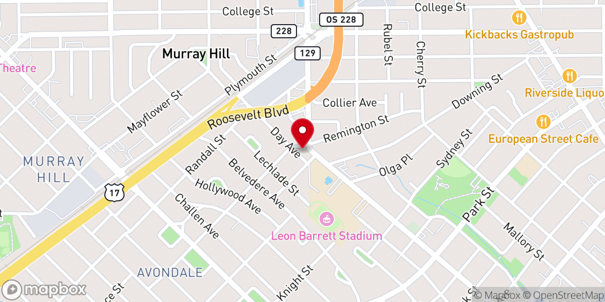 Map showing location of Cherry Street Church of Christ