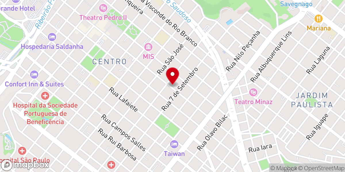 Map showing location of Igreja Evangélica Núcleo de Deus