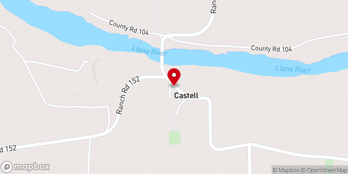 Map showing location of Castell General Store