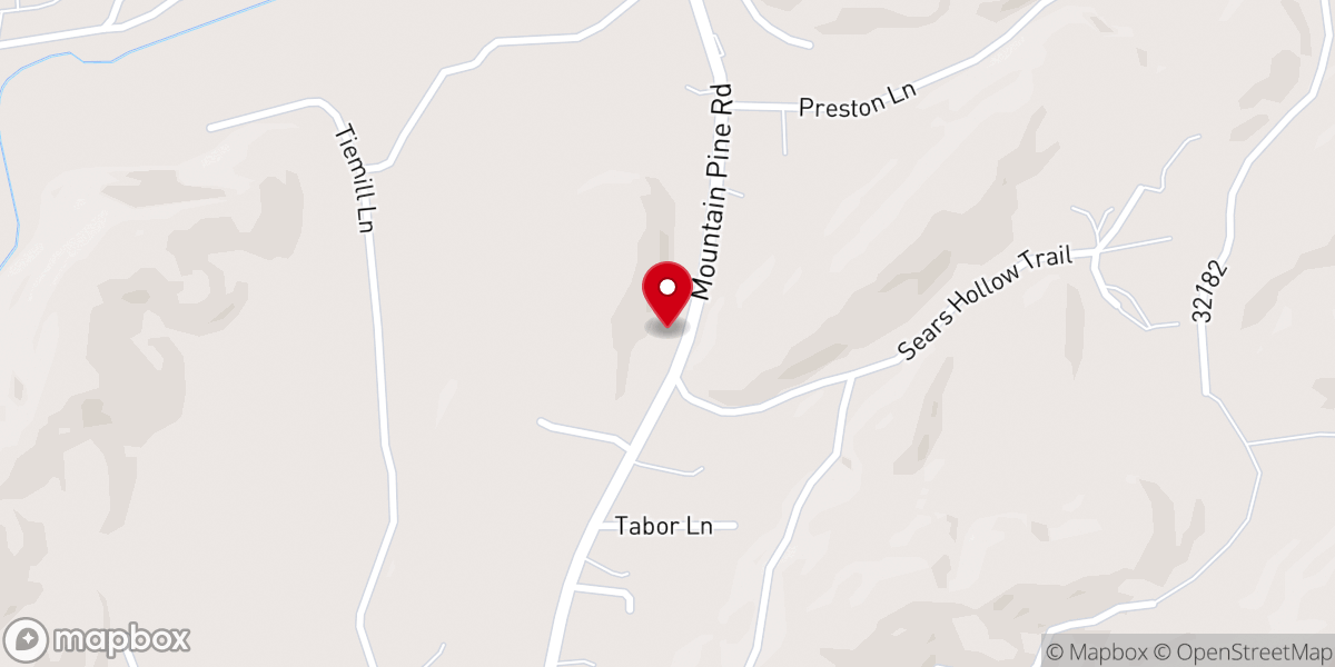 Map showing location of Harveys Chapel Baptist Church