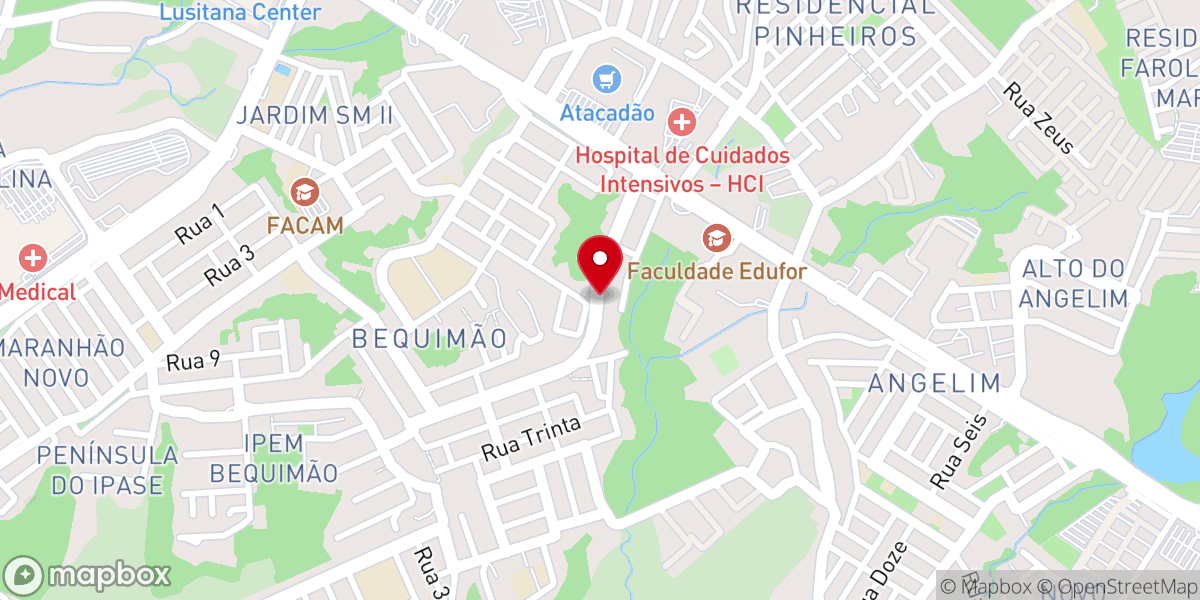 Map showing location of igreja evangélica pentecostal fonte da vida
