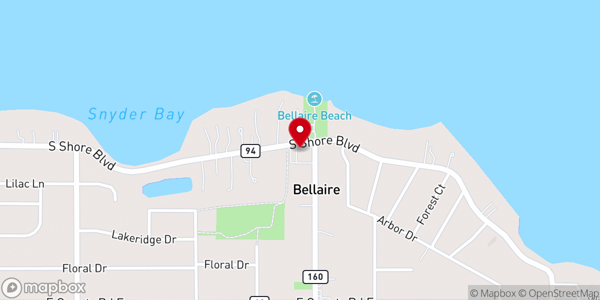 Map showing location of South Shore Trinity Lutheran Church - LCMS
