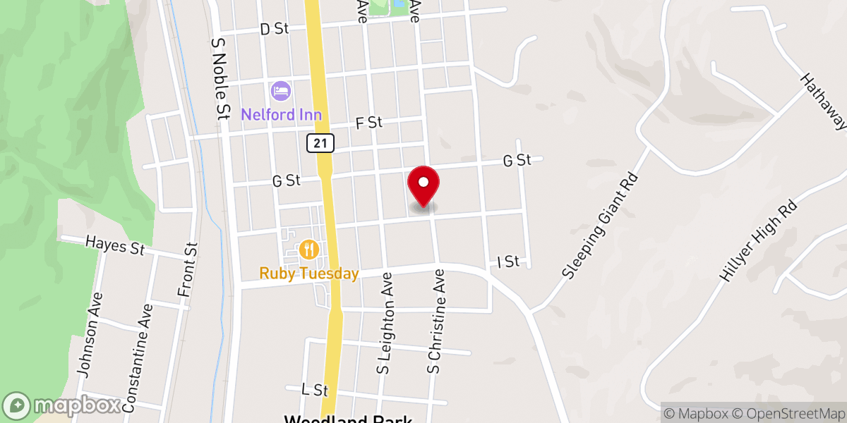 Map showing location of Crossroad Community Church