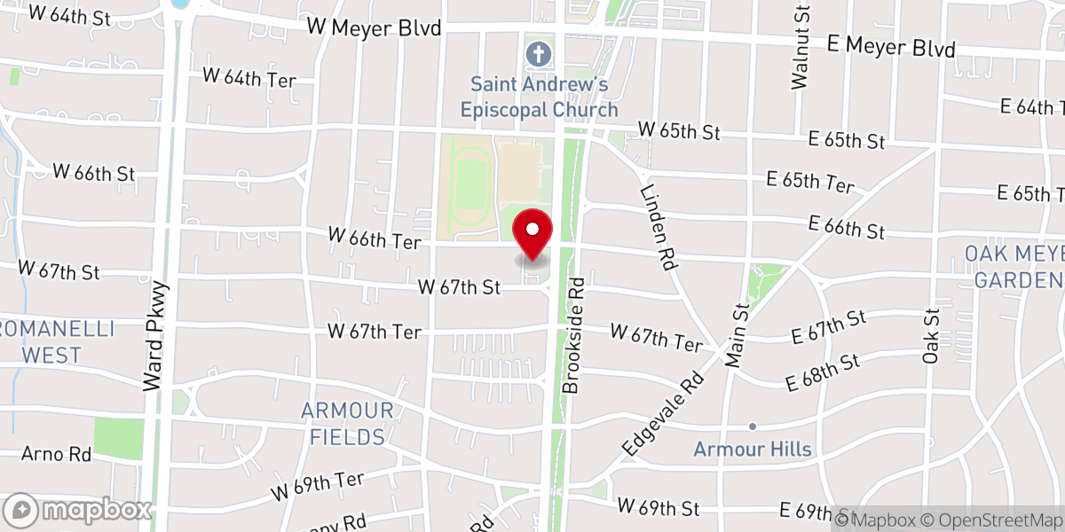 Map showing location of Christ Community - Brookside Campus
