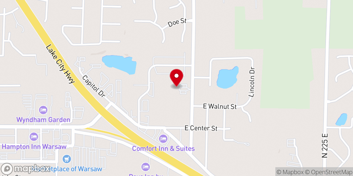 Map showing location of Valley Springs Fellowship