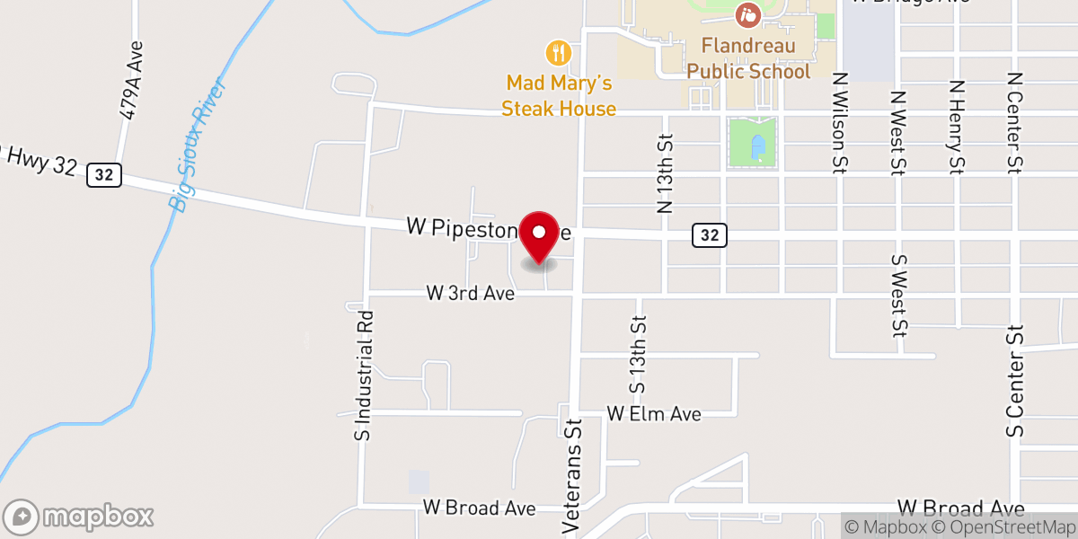 Map showing location of Faith Baptist Church