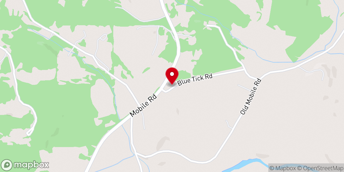 Map showing location of Mobile Baptist Church