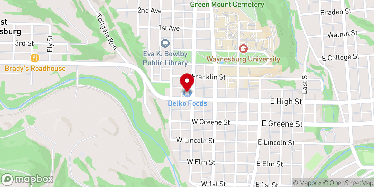 Map showing location of The Way Community Center of Greene County