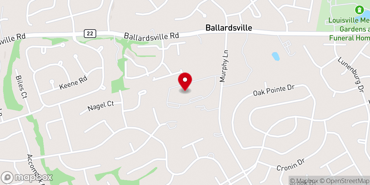 Map showing location of Green Castle Baptist Church