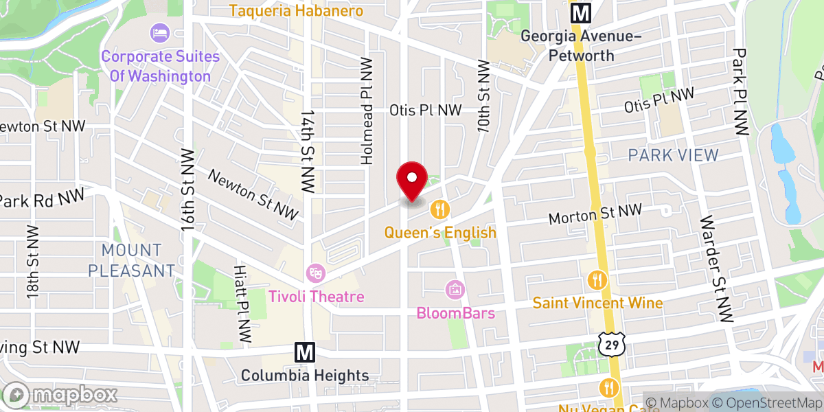 Map showing location of Mount Rona Missionary Baptist Church