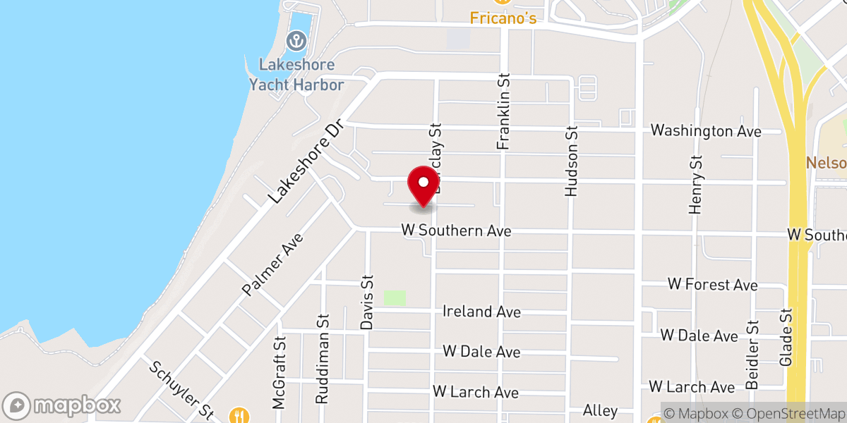 Map showing location of Loaves of Grace Food Pantry