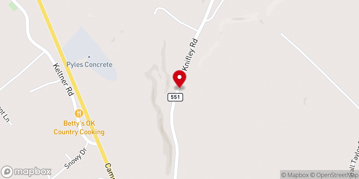 Map showing location of Elkhorn Tabernacle
