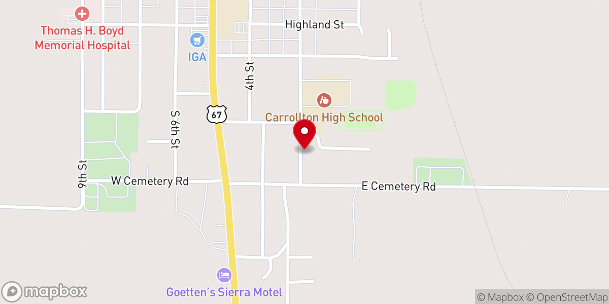 Map showing location of Faith Baptist Church SBC