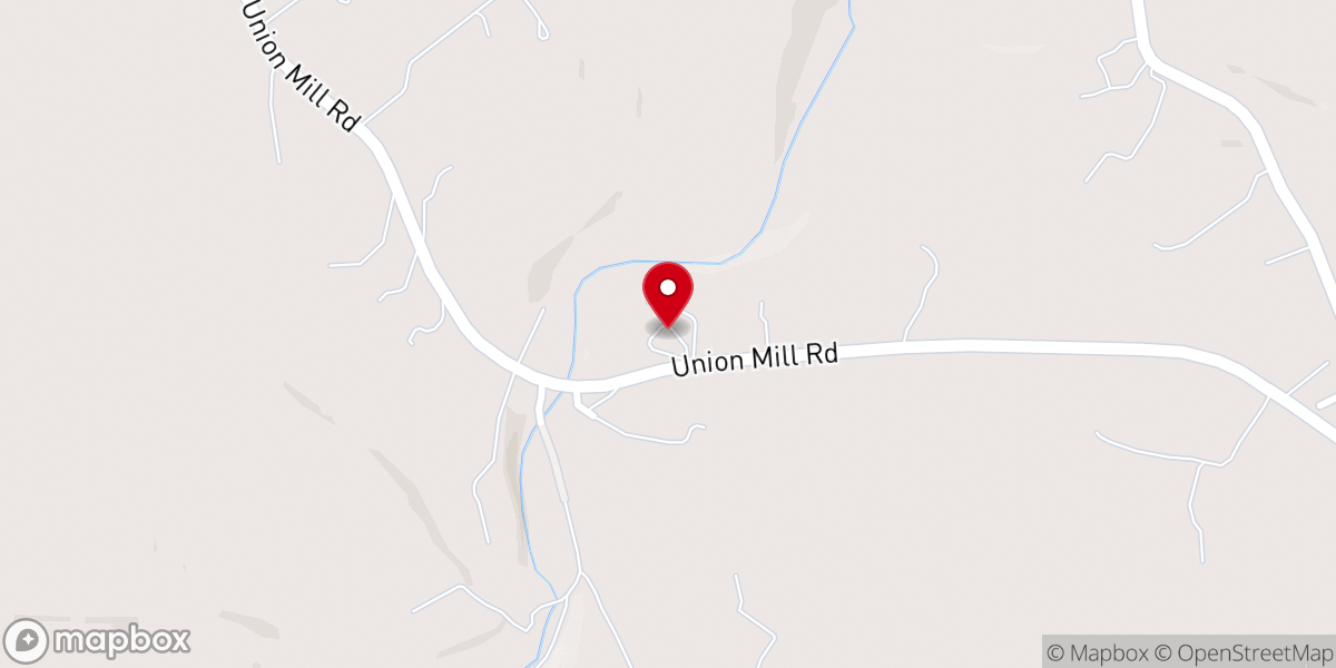 Map showing location of Marble Creek Baptist Church