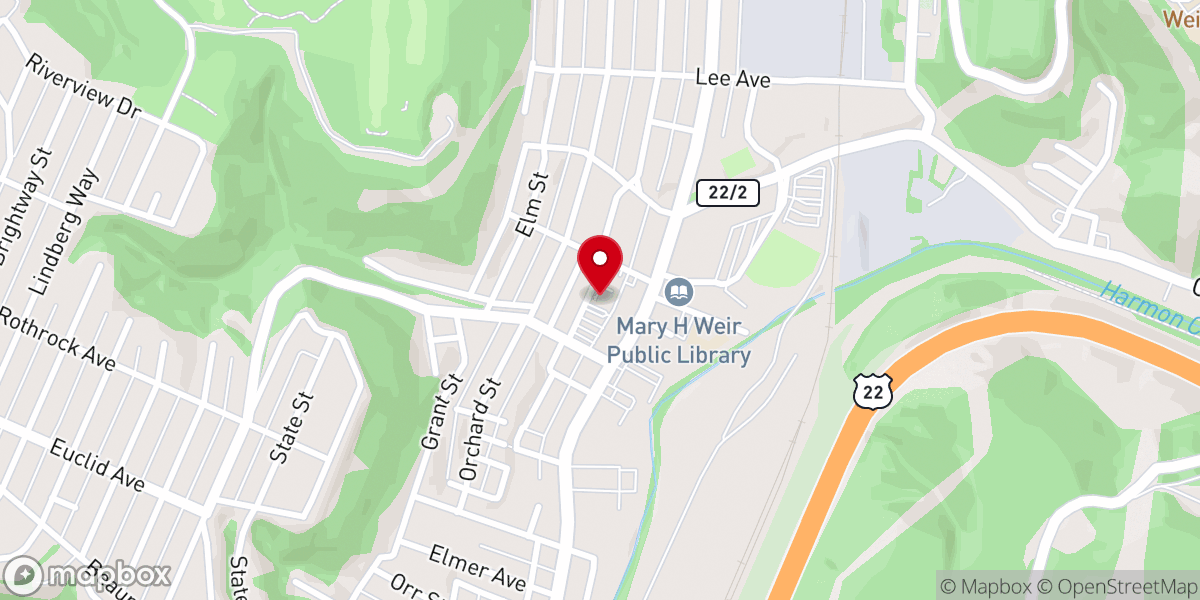 Map showing location of All Saints Greek Orthodox Church