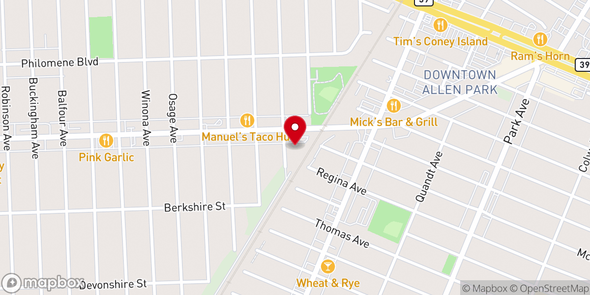 Map showing location of Detroit World Outreach
