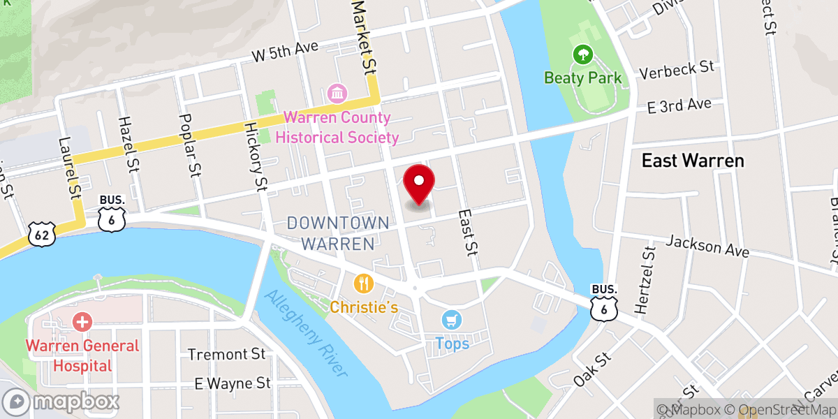 Map showing location of Christian Counselors Collaborative (Warren)