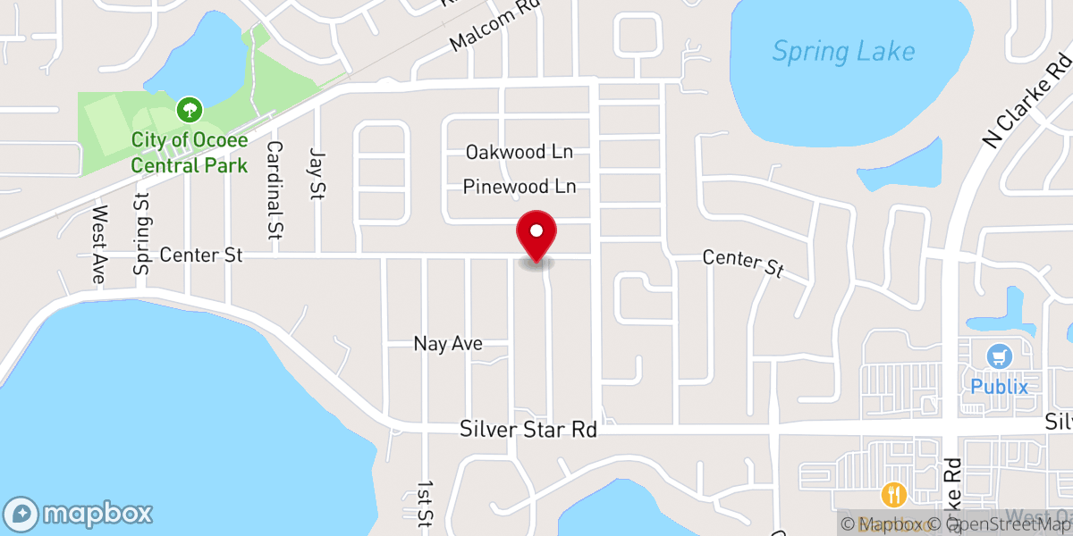 Map showing location of Ocoee Spanish SDA Church