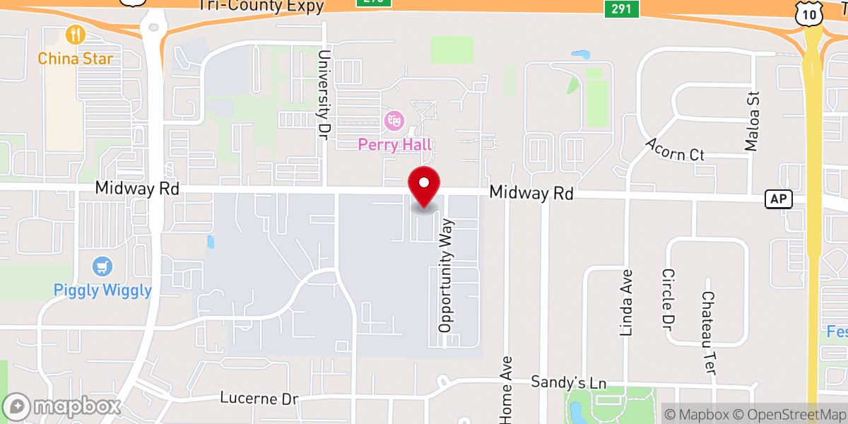 Map showing location of Pentecostals of the Fox Cities