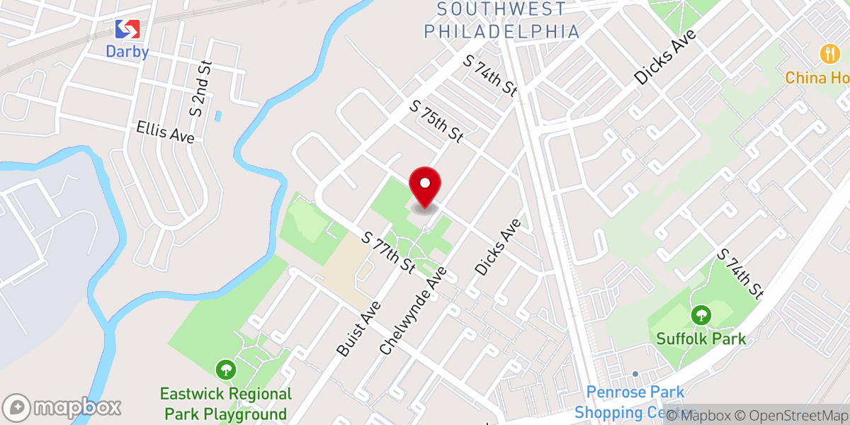 Map showing location of Clearview United Methodist Church