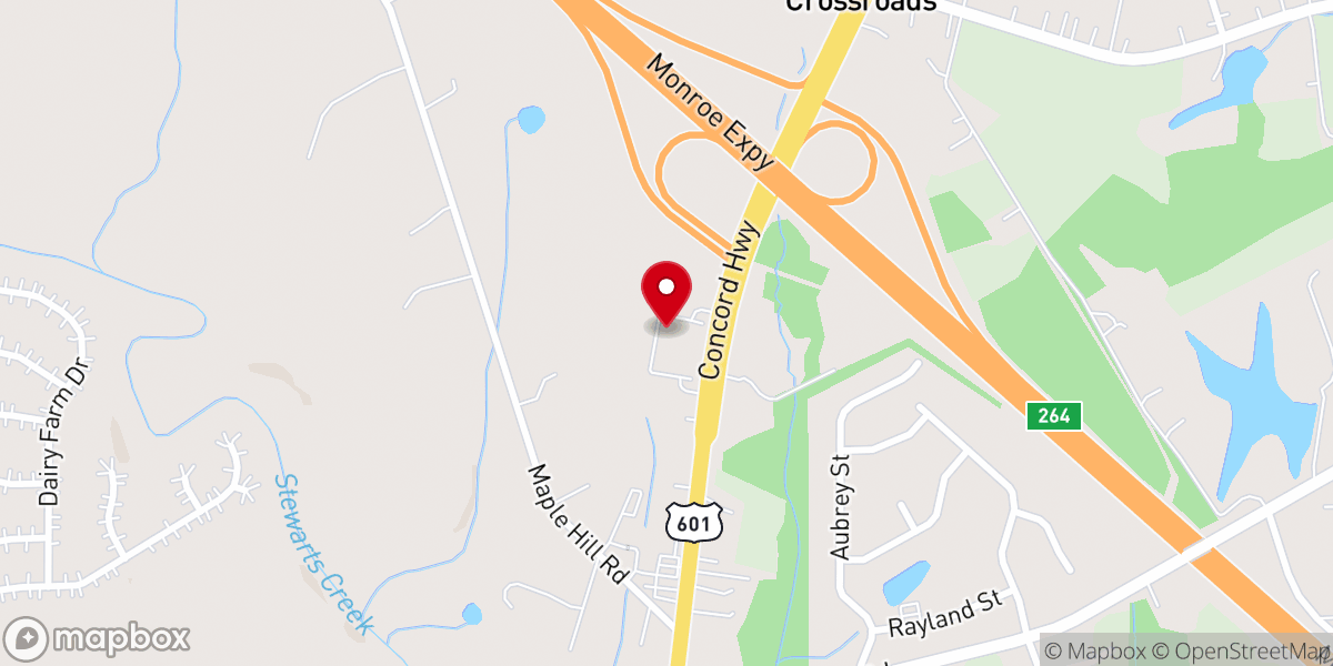 Map showing location of Benton Heights Presbyterian