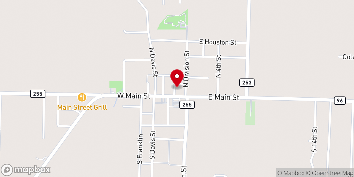 Map showing location of First Lavaca Building B