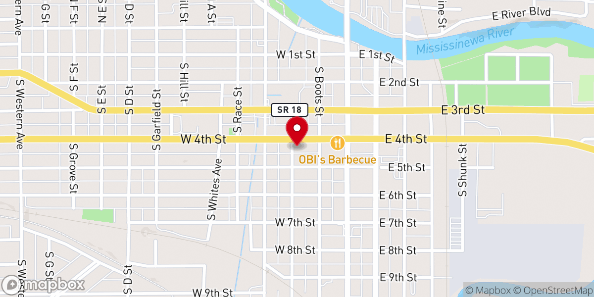 Map showing location of Grant County Rescue Mission