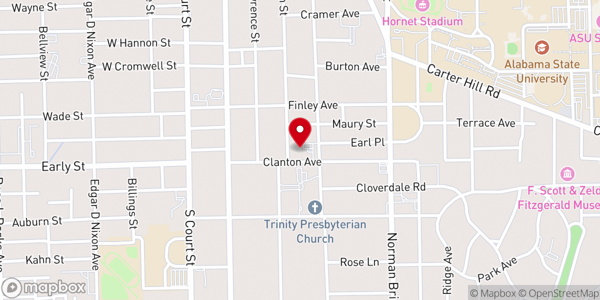 Map showing location of Church of the Ascension