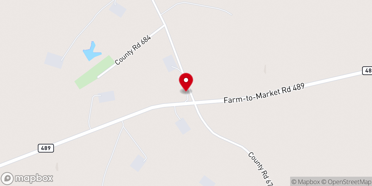Map showing location of Salem Church