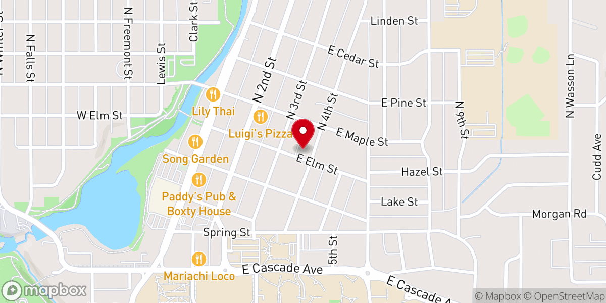 Map showing location of Trinity Episcopal Church