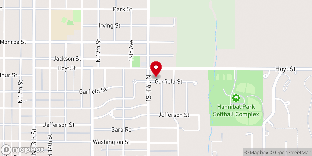 Map showing location of Holy Cross Lutheran Church