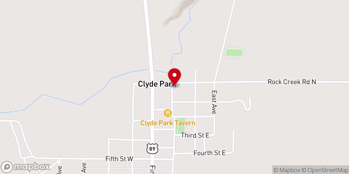 Map showing location of Clyde Park City Clerk