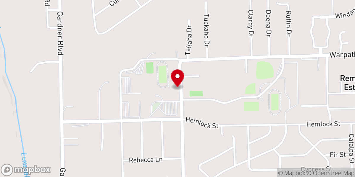 Map showing location of First Christian Church